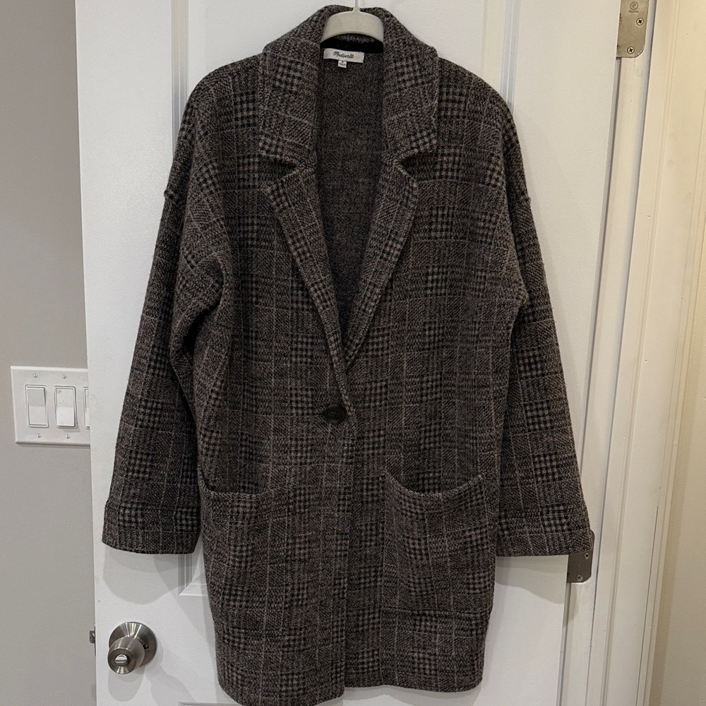 Madewell Plaid Blazer Style Coat